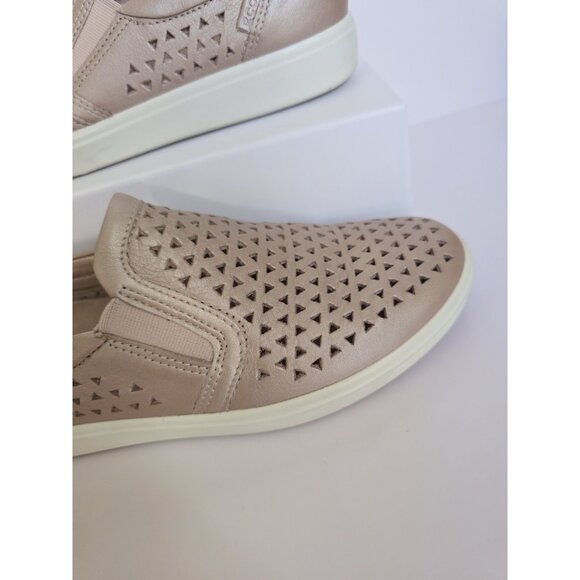 Ecco Soft 7 Laser Cut Slip On Blush Pink Loafer Leather Womens Shoes Size 6 37 - Picture 2 of 11
